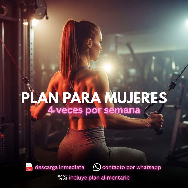Plan para mujeres – Entrená 4 veces por semana