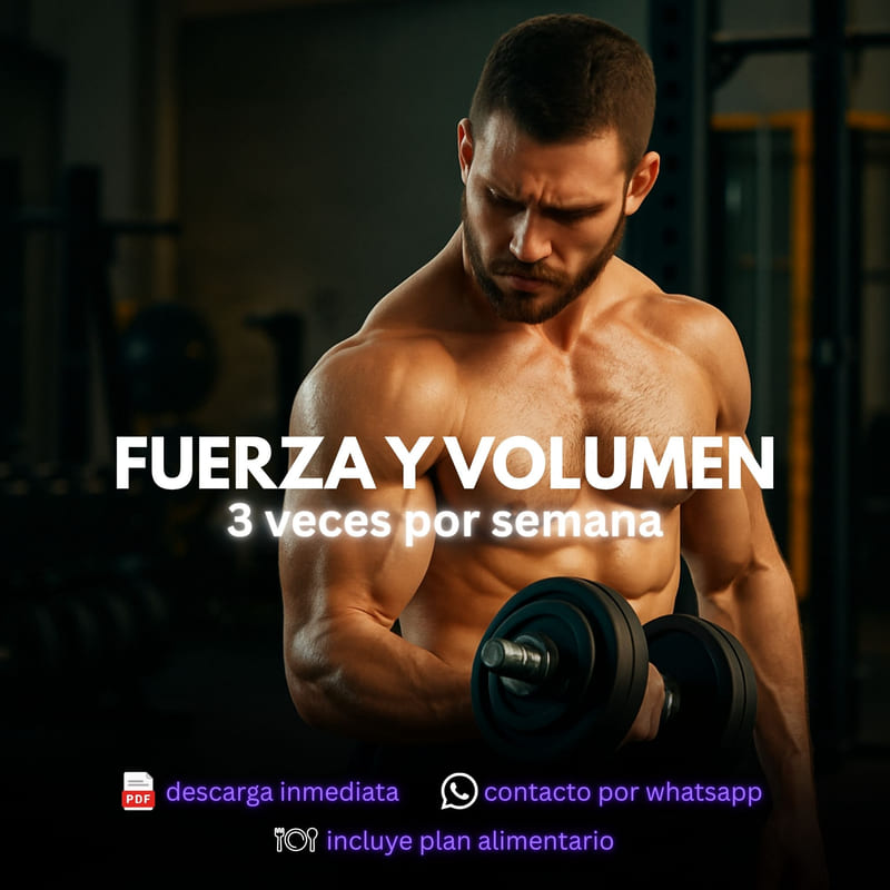Plan para ganar fuerza y volumen – 3 veces por semana